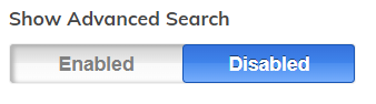 Advanced Search configuration