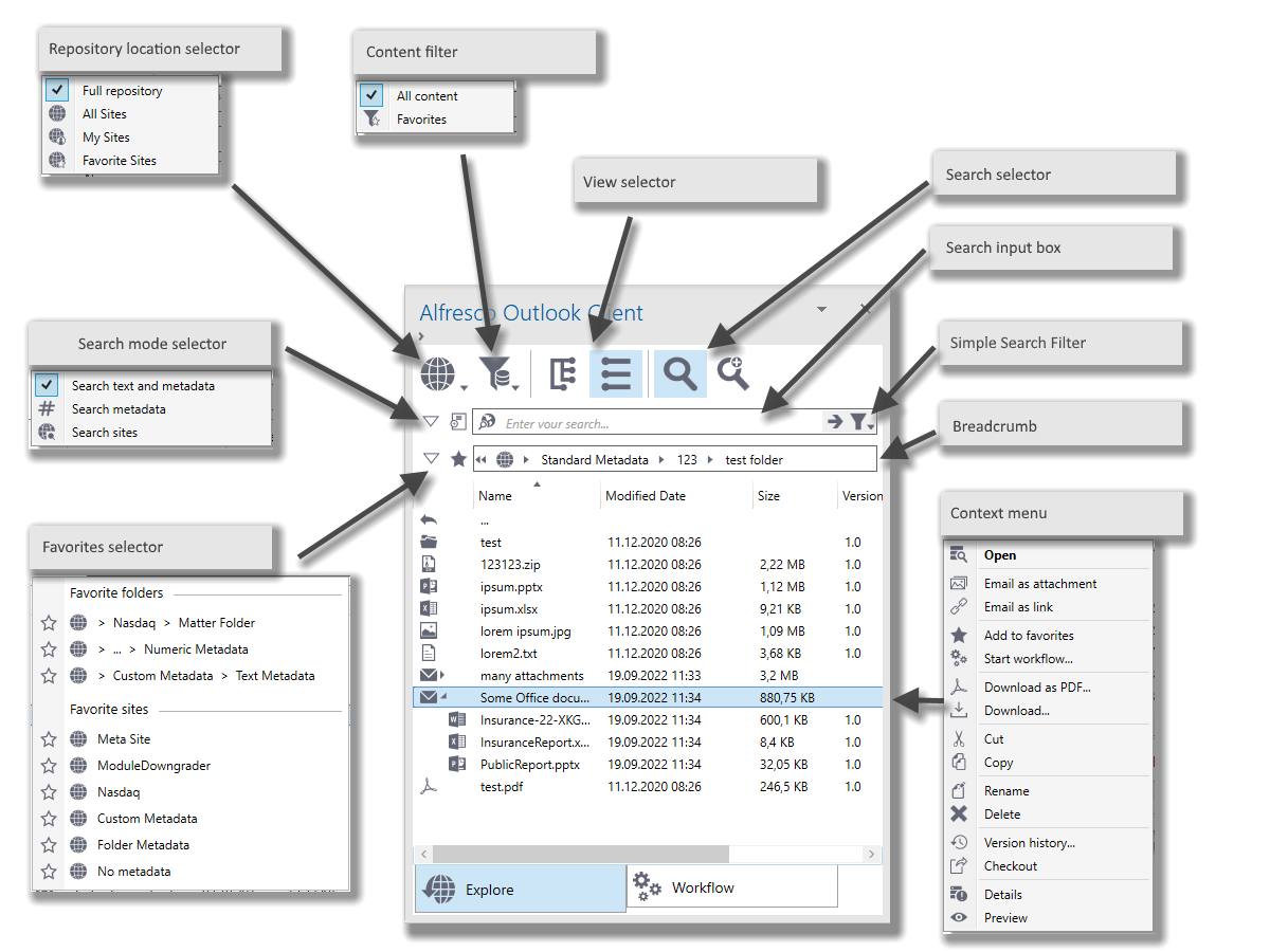 Outlook Client sidebar - 2.9.2+