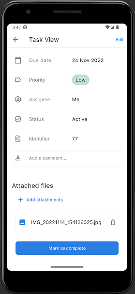 Add attachment