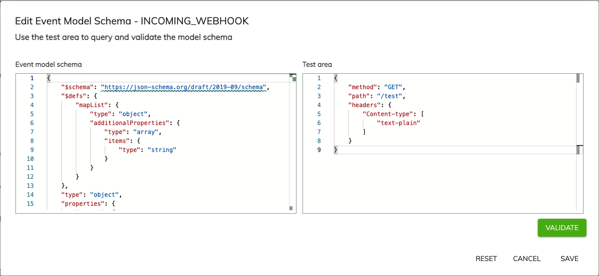 Model Schema Editor