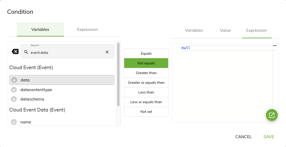 Statement editor