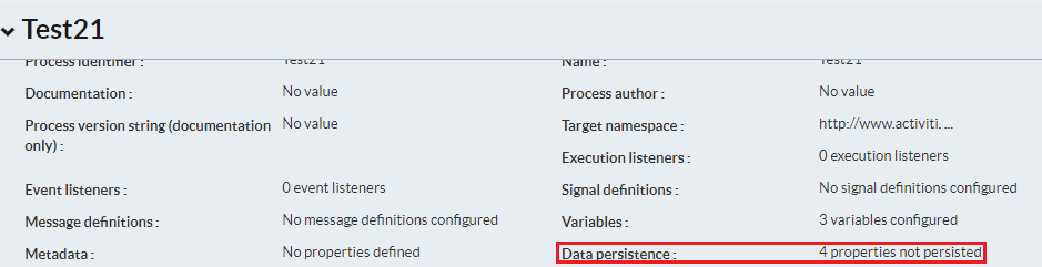 not persisted